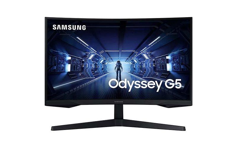 SAMSUNG 27-Inch G5 Odyssey Gaming Monitor 2K with 1000R Curved Screen, 144Hz, 1ms, FreeSync Premium, QHD (Black) – [LC27G55TQW]
